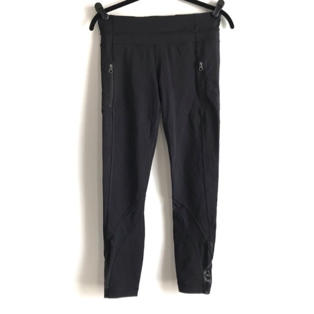 Lululemon FLAWED Run Inspire Crop Black Leggings Size 6